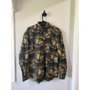Woodland Trail Green Hunting Labrador Retriever Duck Shirt Men’s XL